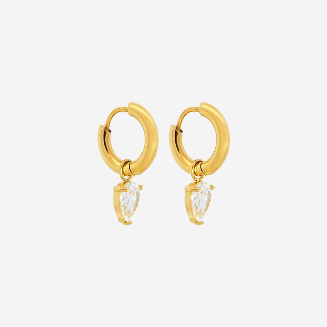 Dina Teardrop Hoop Earrings