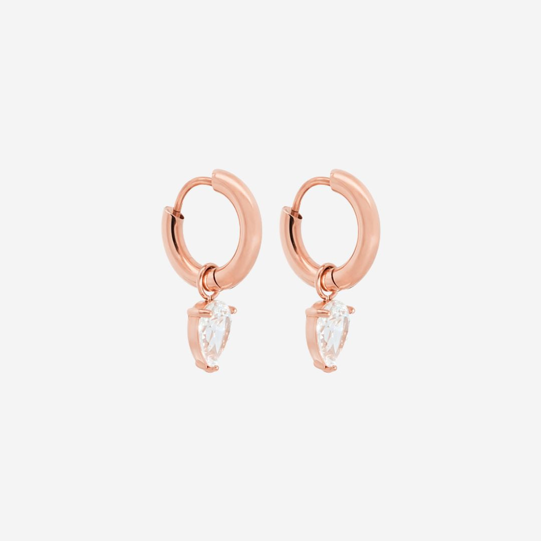 Dina Teardrop Hoop Earrings