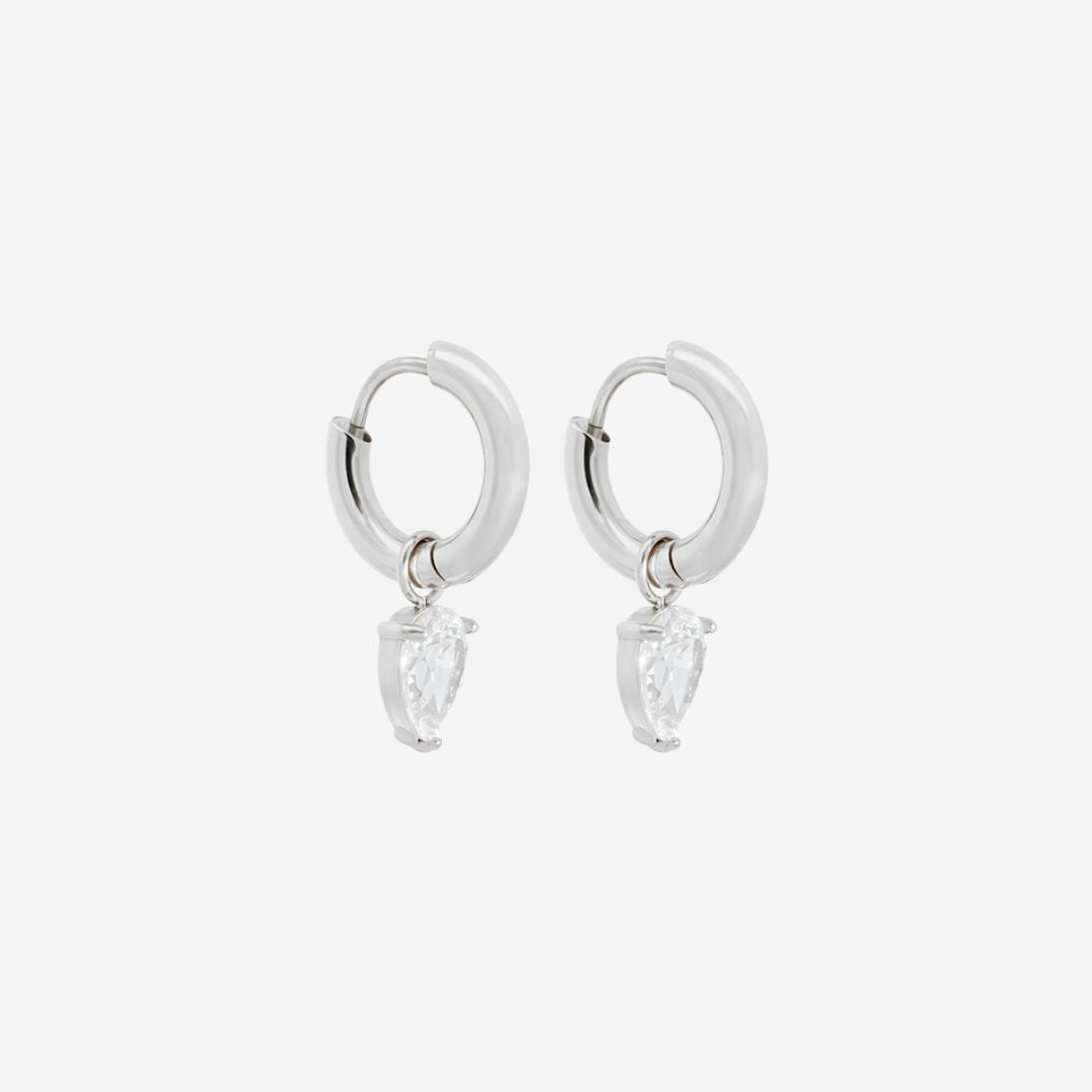 Dina Teardrop Hoop Earrings