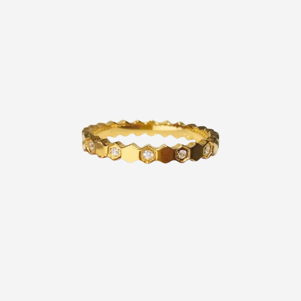 Helene Zirconia Studded Ring