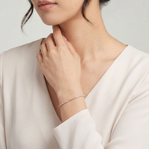 สร้อยข้อมือเทนนิส Maison Sparkling Cubic Zirconia