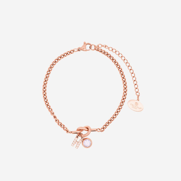 Nuvia Knot Chain Bracelet in Rose Gold