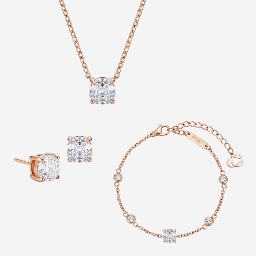 Roselle Lumin Rose-Cut Cubic Zirconia Set – Celovis Jewellery
