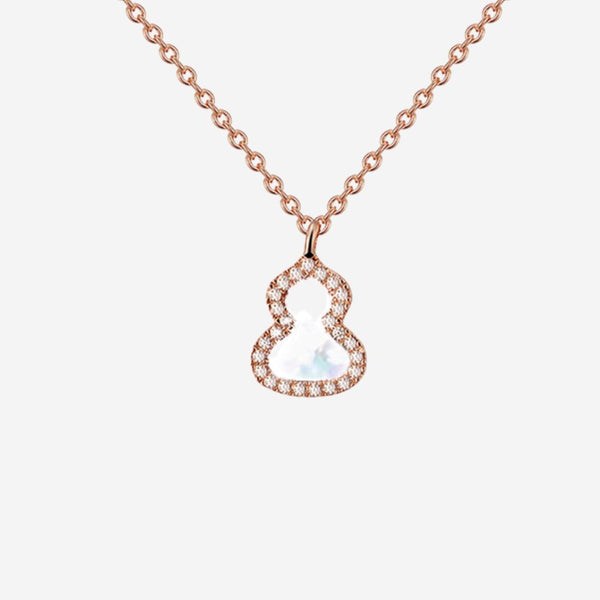 Wealthy Blessed Hulu with CZ Pendant Chain Necklace