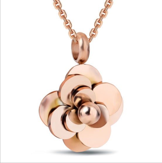 Amrita Rose Gold Korea-Floral Necklace