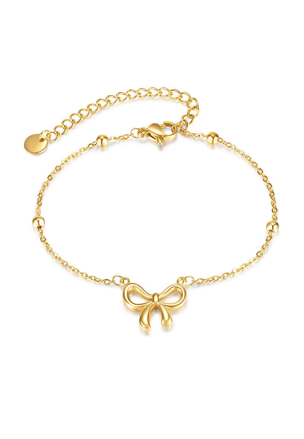 Celovis Chloe Ribbon Pendant on Beads Chain Bracelet