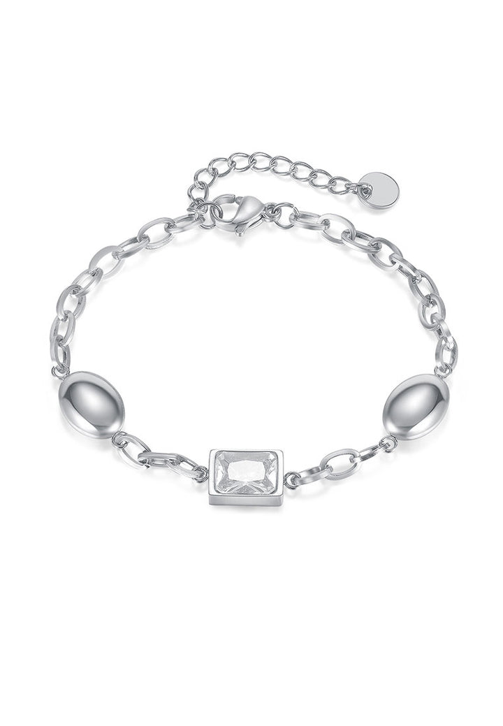 Celovis Jacqueline Cubic Zirconia Pendant Chain Link Bracelet
