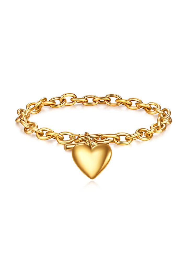 Celovis Eva Engravable Heart Toggle Clasp Bracelet Chain Bracelet