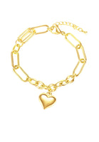 Everlast Engravable Heart Link Chain Bracelet