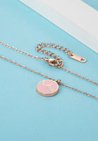 Celovis Amazing Mom Decagon Pink Pendant with 0.005 Carat Diamond Necklace