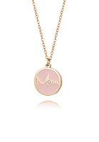 Amazing Mom Decagon Pink Pendant with 0.005 Carat Diamond Necklace