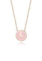 Celovis Naia Mermaid Tail Pink Pendant with 0.005 Carat Diamond Necklace