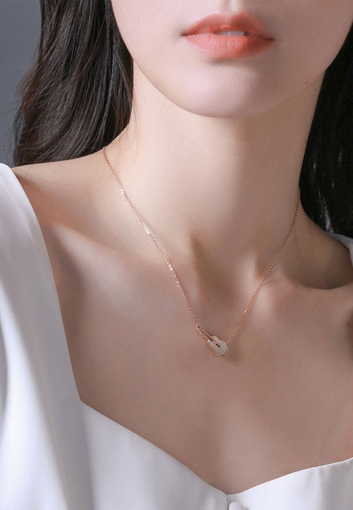 Symphony Mother Pearl Pendant with 0.005 Carat Diamond Necklace
