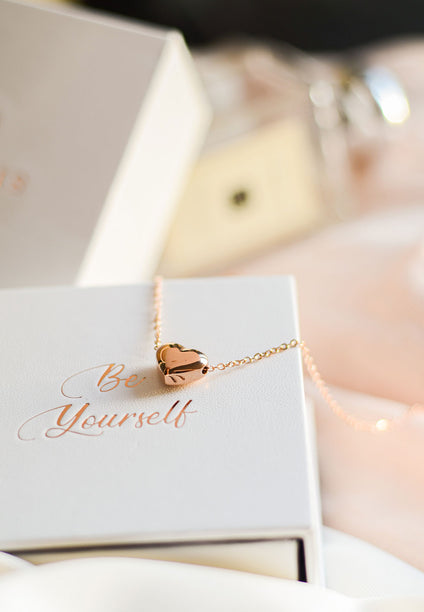 Celovis Jewellery Amora Simple Love Rose Gold Necklace