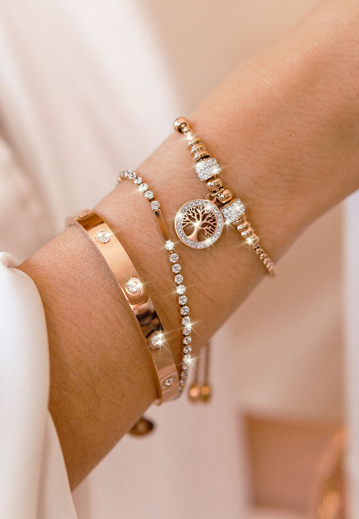 Maison Sparkling Cubic Zirconia Tennis Bracelet