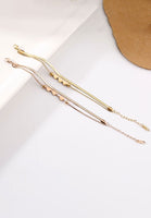 Celovis Jewellery Lovett Dainty Heart Charm Pendant with Herringbone Multi-Layer Chain Bracelet
