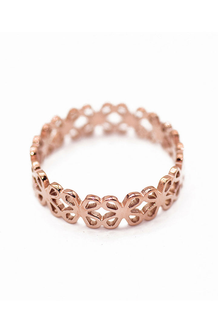 Celovis Jewellery Cleo Clover Eternal Band Ring in Rose Gold