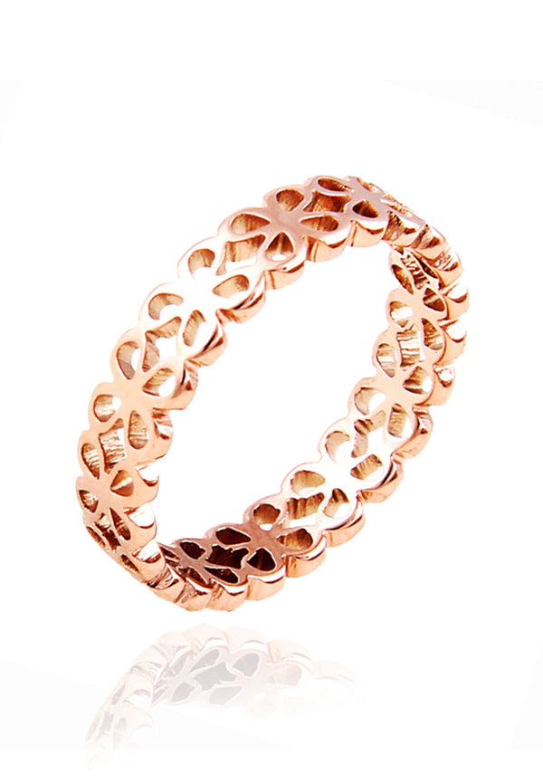Celovis Jewellery Cleo Clover Eternal Band Ring in Rose Gold