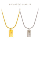 Serendipity Bar Pendant with Engravable Necklace Bundle Set (Free Gia Earrings!)
