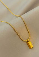 Serendipity Bar Pendant with Engravable Necklace