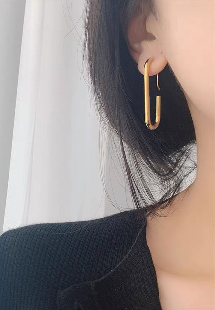 Celovis Jewellery Charisma Elongated Geometric Drop Hook Earrings