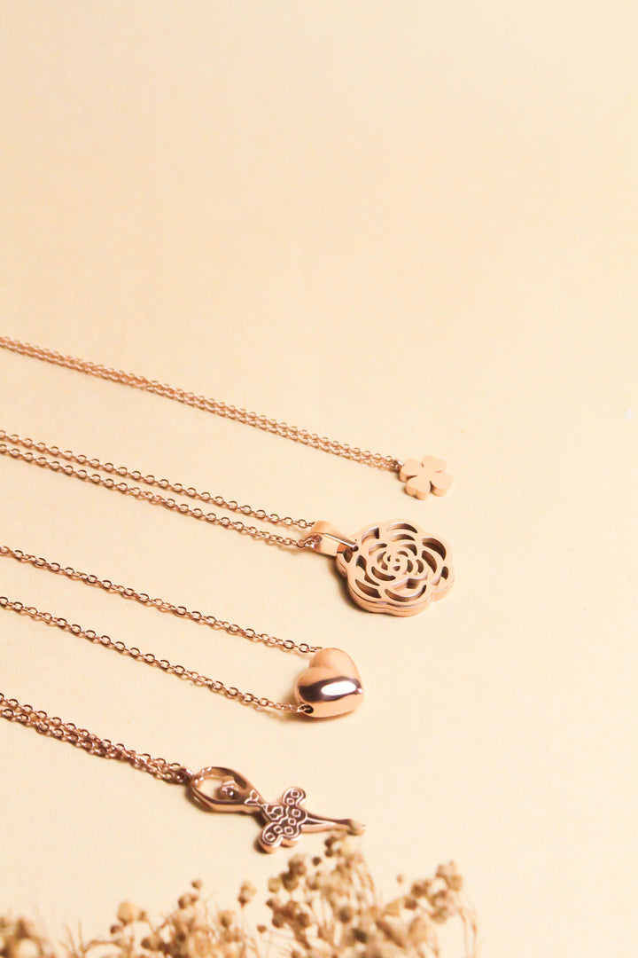 Giselle Ballerina in Rose Gold Pendant Necklace