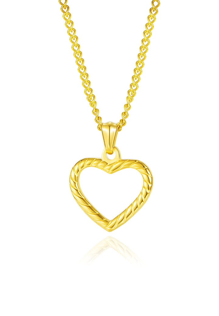Celovis Jewellery Cherie Twisted Heart Frame Removable Pendant on Long Chain Necklace