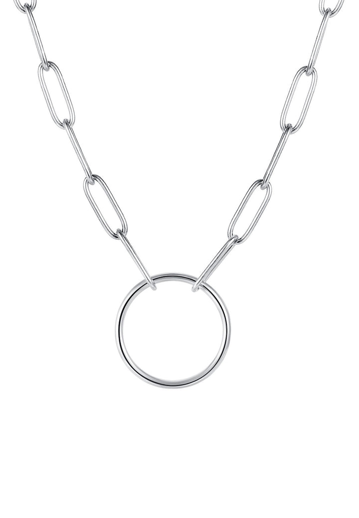 Celovis Jewellery Lorraine Ring Pendant with Oval Link Chain Necklace