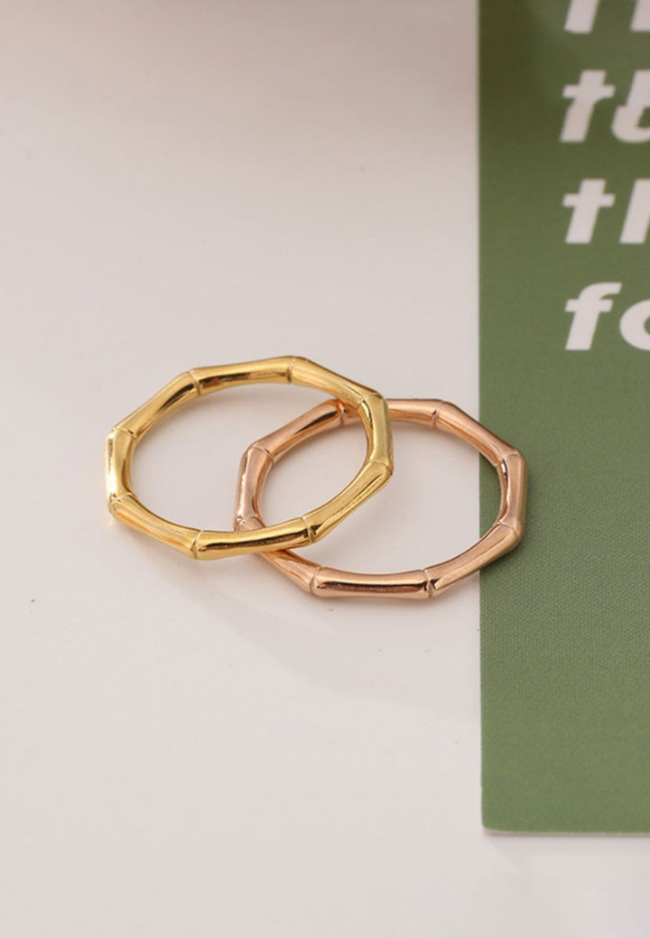Celovis Jewellery Tavie Geometric Octagon Slim Band Ring