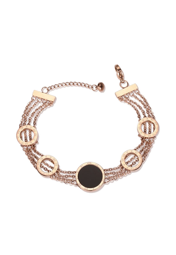 Orla Numeral Rings on Multi Strand Chain Bracelet