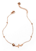 Verity Heartline of Faith Anklet in Rose Gold