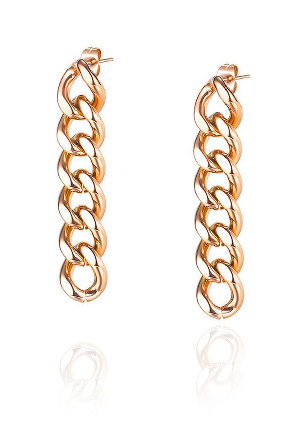Lysandra Chunky Chain Link Drop Dangle Earrings