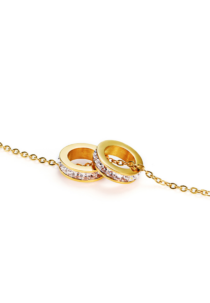 Celovis Jewellery - Eloise Zirconia Twin Rings Necklace