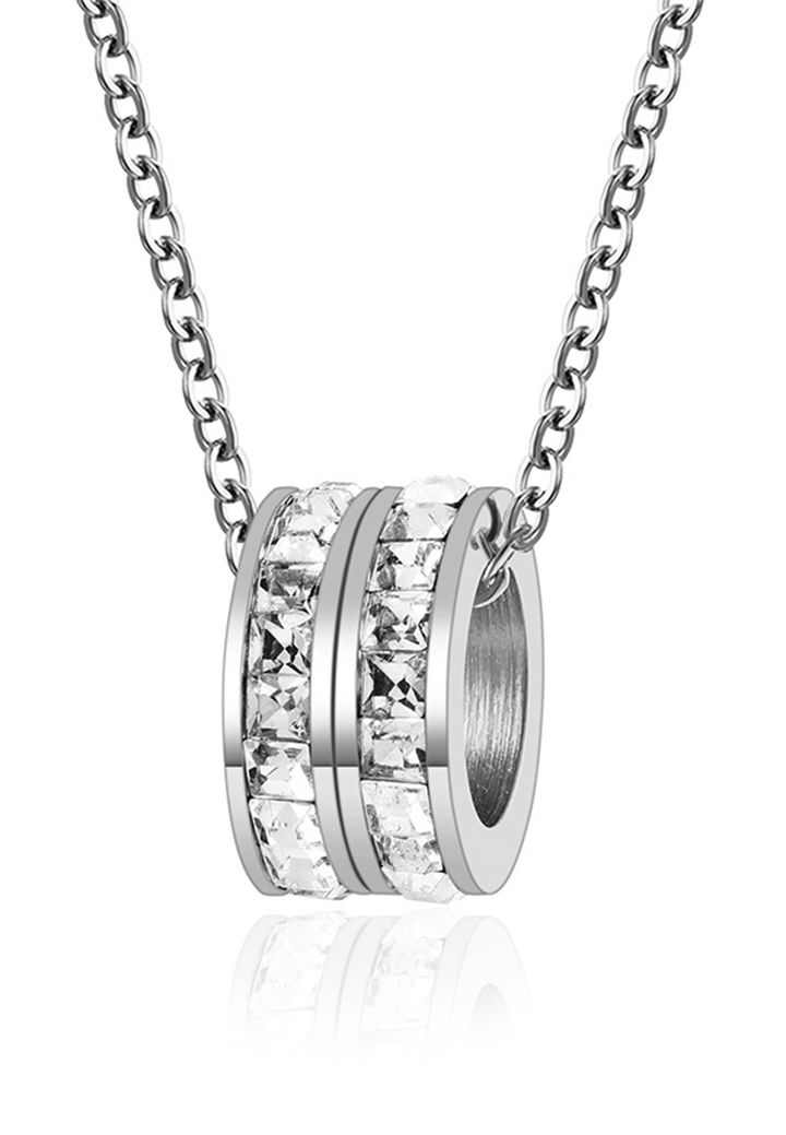 Celovis Jewellery - Eloise Zirconia Twin Rings Necklace