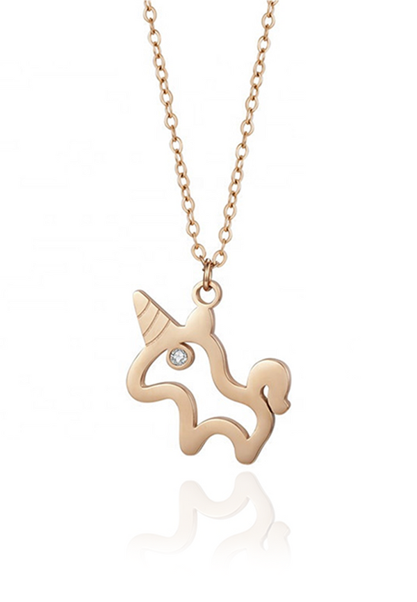 Celovis Jewellery - Dazzle Unicorn Whimsical Creature with 0.005 Carat Diamond Necklace
