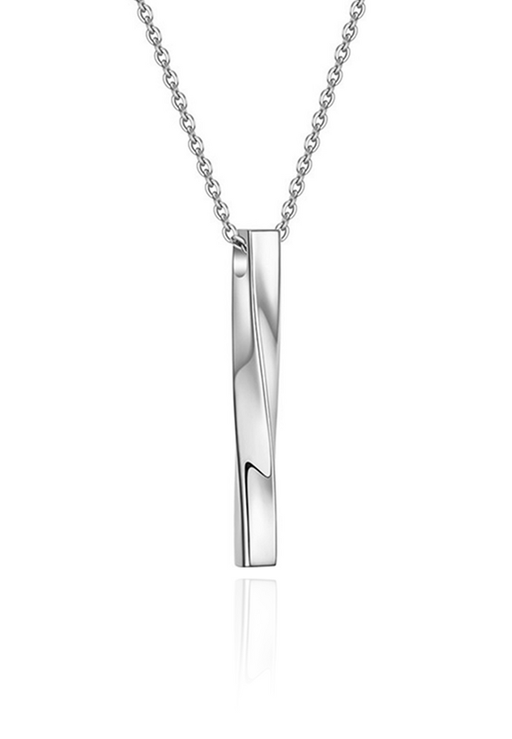 Celovis Jewellery - Angus Vertical Twisted Bar Pendant Necklace