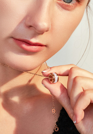 Oceane Cryolite Roman Numeric Necklace with Bracelet Gift Bundle