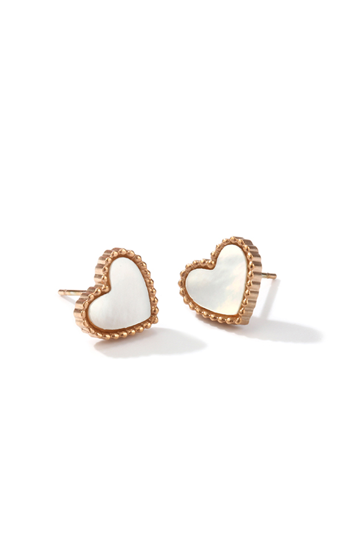 Esme Love Heart Stud Earrings