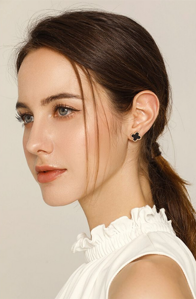 Adele Four Leaf Clover Stud Earrings