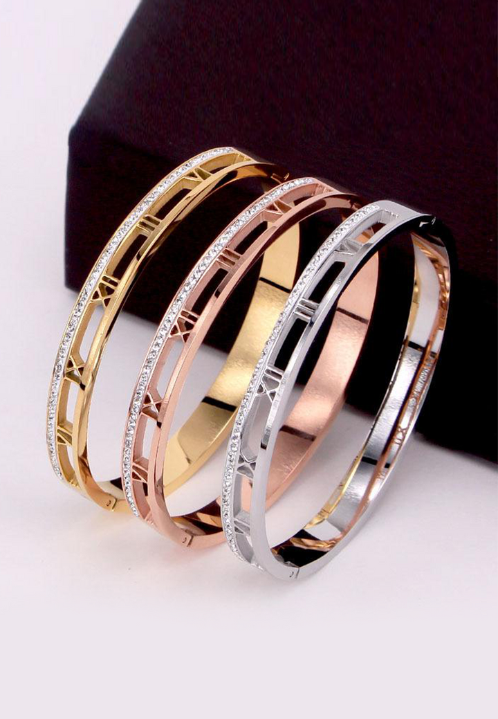 Lucius with Hollow Roman Numeral Bangle