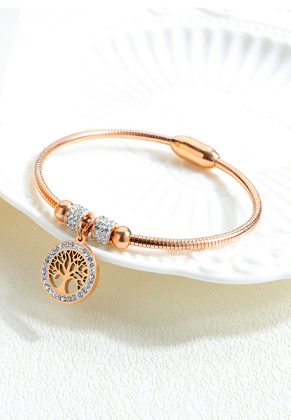 Eden Family Tree of Life with Austrian Crystal Bangle