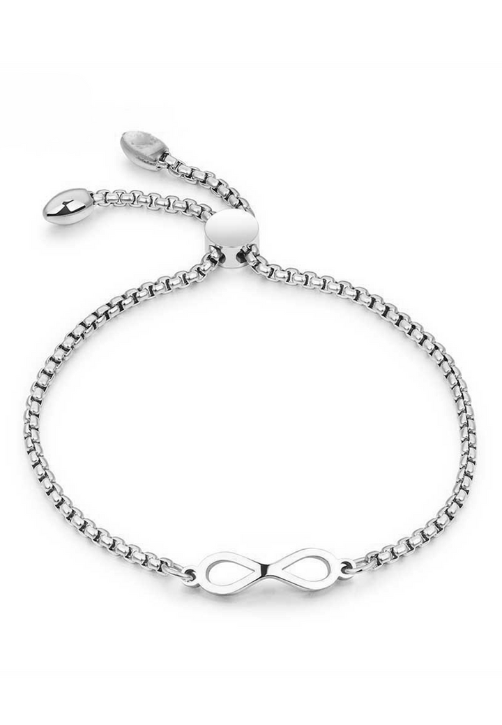 Infinity Endless Love Adjustable Slider Clasp Bracelet