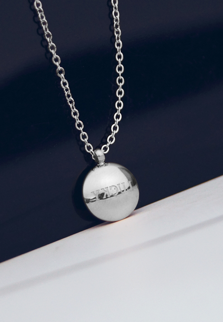 Lucky Round Charm Dainty Necklace