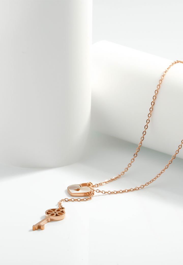 Heart Lock Chain Choker/Necklace - Rose Gold – The Contresens