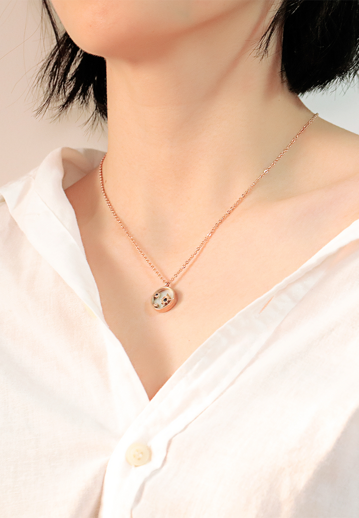 Celovis Jewellery - Astrid Celestial Necklace in Rose Gold