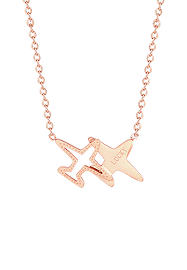 Skye Lucky Travel Double Airplane Pendant Necklace